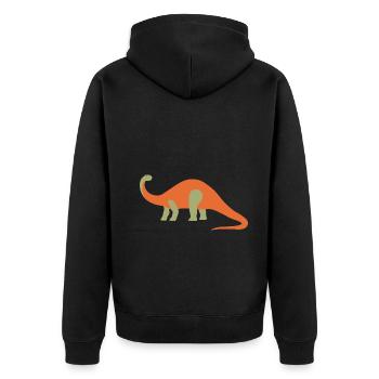 Brontosaure Dinosaure Dino T-Shirt Enfant - Veste à capuche bio Premium Unisexe - noir - Dos - Nico (187cm)