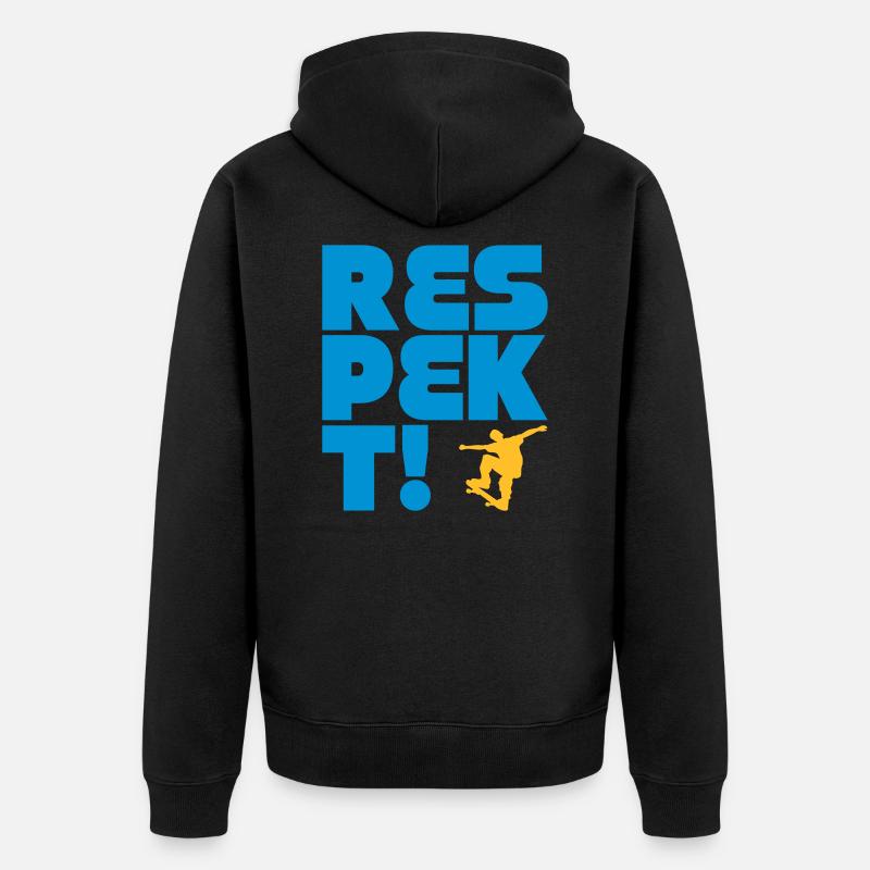 respect skateboard - Veste à capuche bio Premium Unisexe - noir