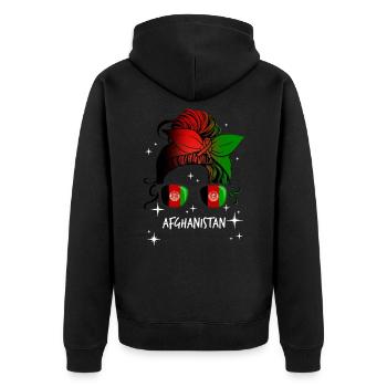 Afghanistan - Veste à capuche bio Premium Unisexe - noir - Dos - Nico (187cm)