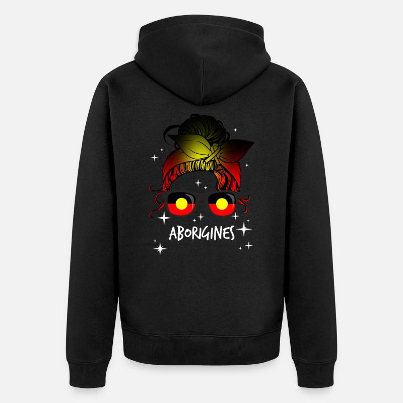 Aborigènes - Veste à capuche bio Premium Unisexe - noir