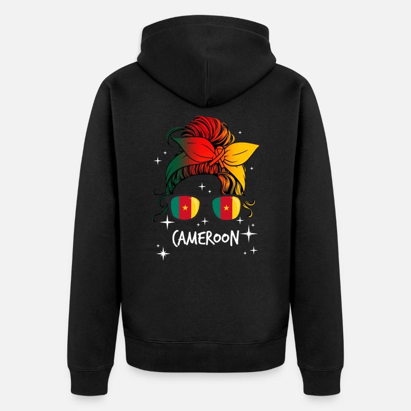 Cameroun - Veste à capuche bio Premium Unisexe - noir