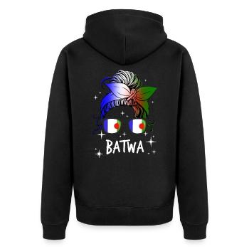 Batwa - Veste à capuche bio Premium Unisexe - noir - Dos - Nico (187cm)
