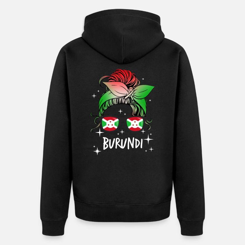 Burundi - Veste à capuche bio Premium Unisexe - noir