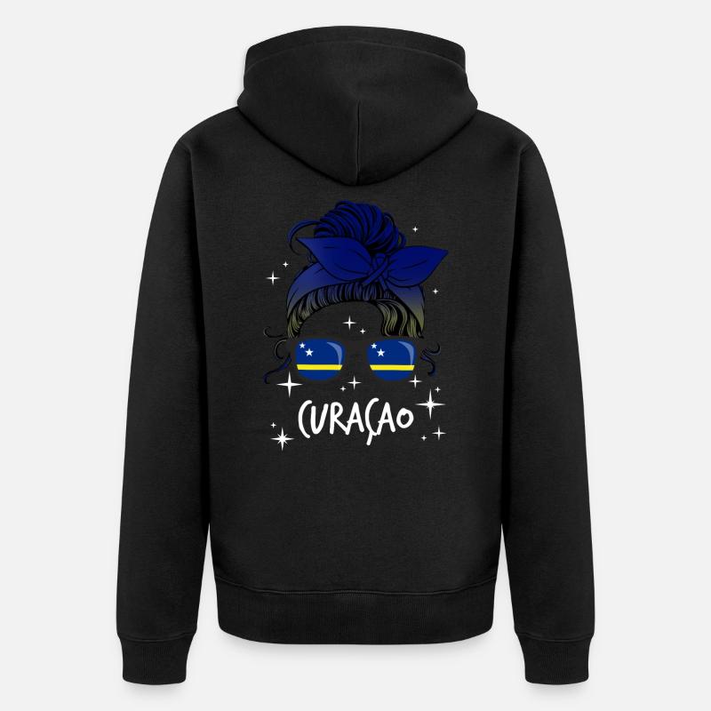 Curaçao - Unisex Premium Bio Zip Hoodie - Schwarz
