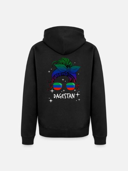 Dagestan - Unisex Premium Organic Zip Hoodie - black