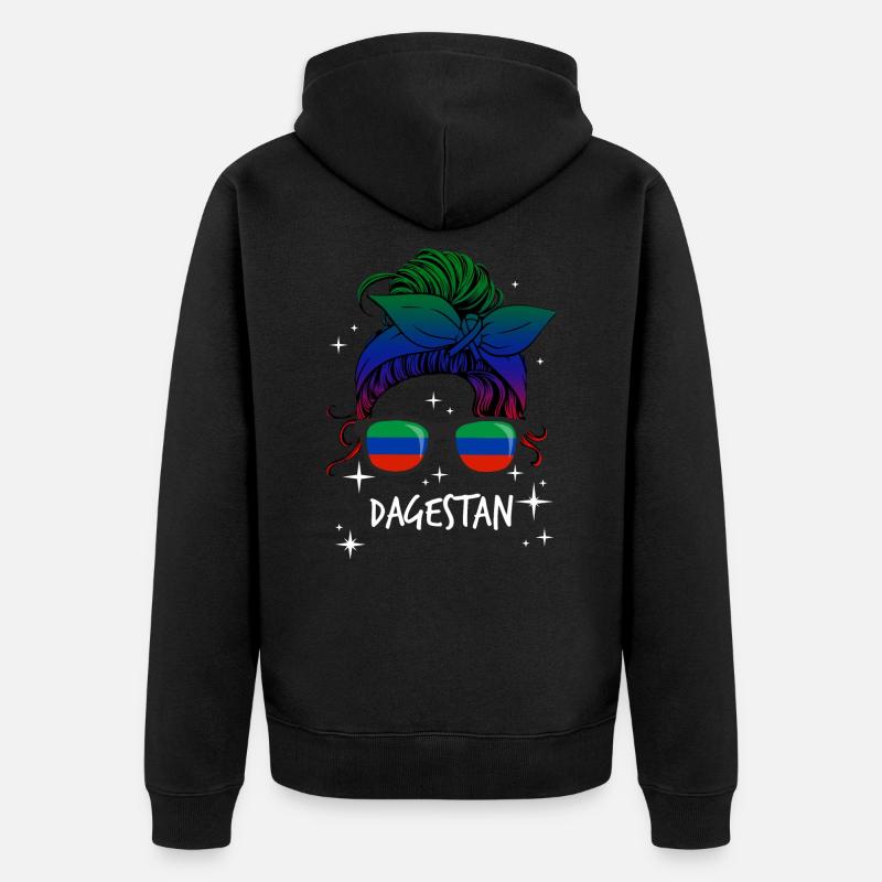 Dagestan - Unisex Premium Bio Zip Hoodie - Schwarz