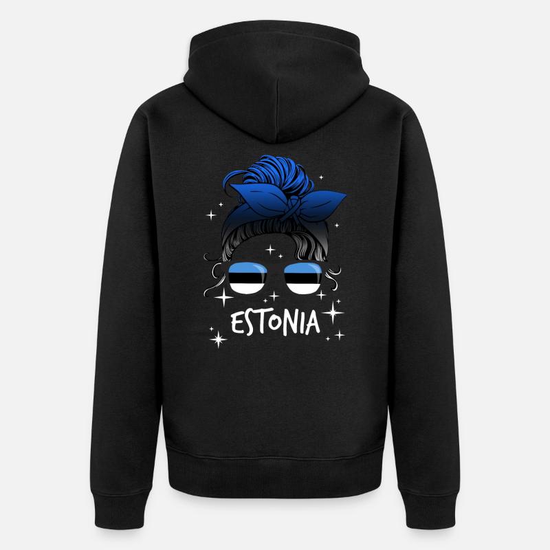 Estonie - Veste à capuche bio Premium Unisexe - noir
