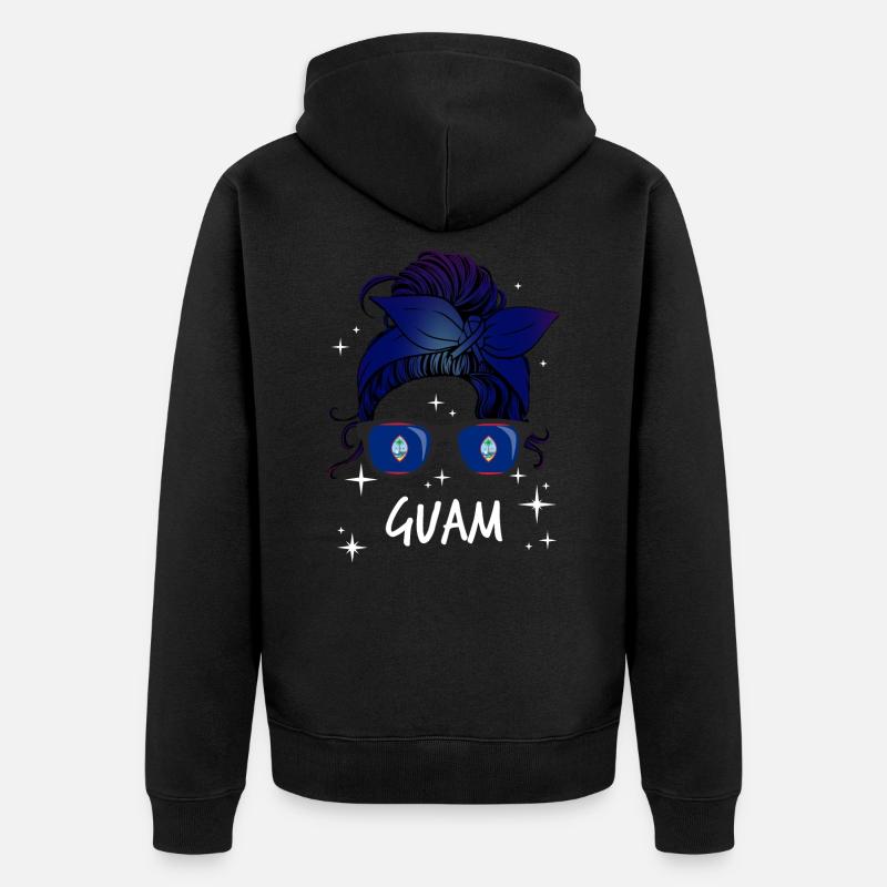 Guam - Unisex Premium Bio Zip Hoodie - Schwarz
