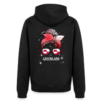 Groenland - Veste à capuche bio Premium Unisexe - noir - Dos - Nico (187cm)