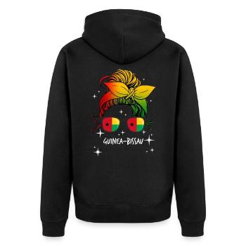 Guinée-Bissau - Veste à capuche bio Premium Unisexe - noir - Dos - Nico (187cm)