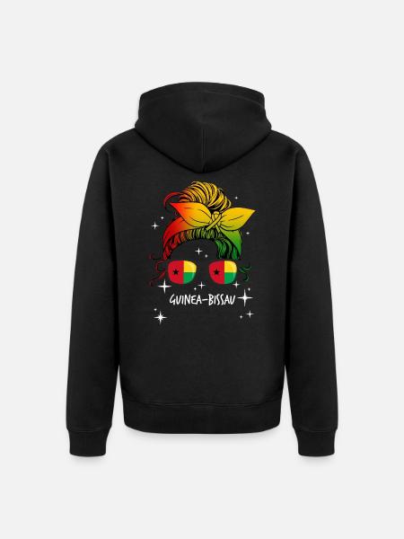 Guinea Bissau - Unisex Premium Organic Zip Hoodie - black