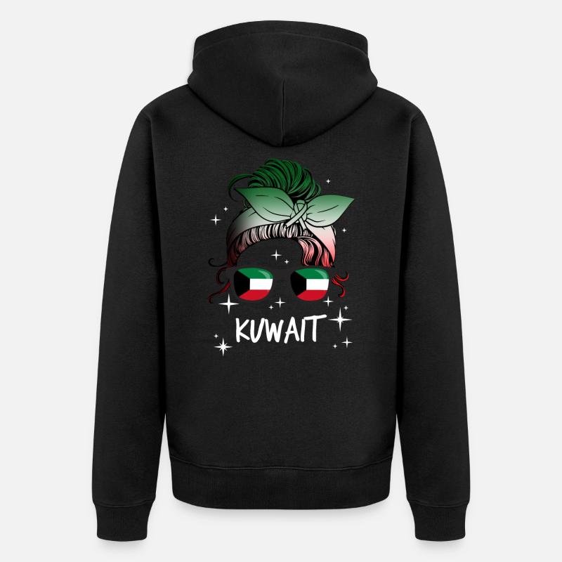 Kuwait - Unisex Premium Bio Zip Hoodie - Schwarz