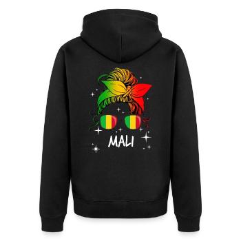 Mali - Veste à capuche bio Premium Unisexe - noir - Dos - Nico (187cm)