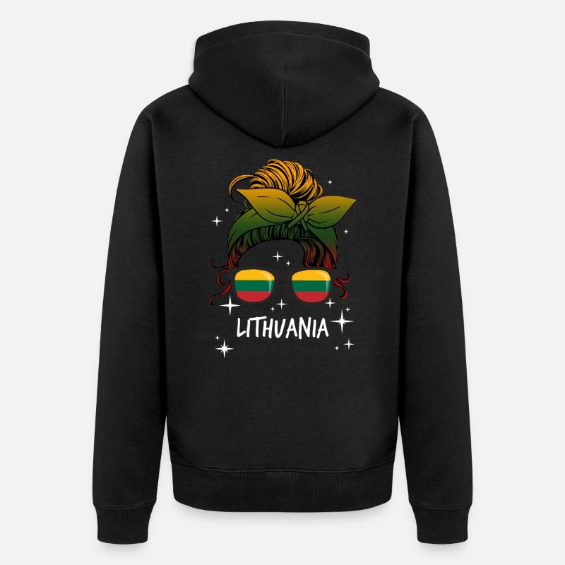 Lituanie - Veste à capuche bio Premium Unisexe - noir