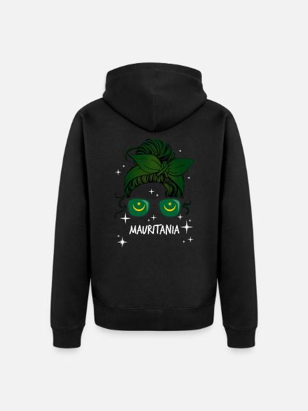 Mauritania - Unisex Premium Organic Zip Hoodie - black