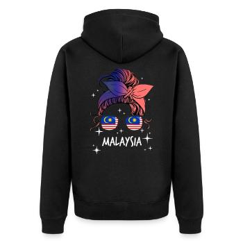 Malaisie - Veste à capuche bio Premium Unisexe - noir - Dos - Nico (187cm)