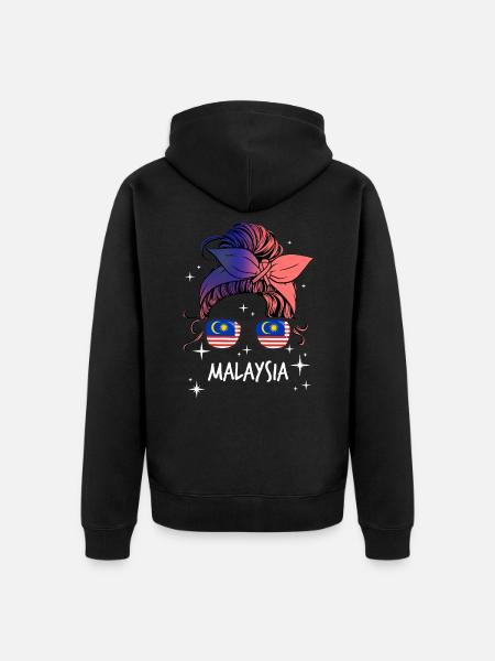 Malaysia - Unisex Premium Bio Zip Hoodie - Schwarz
