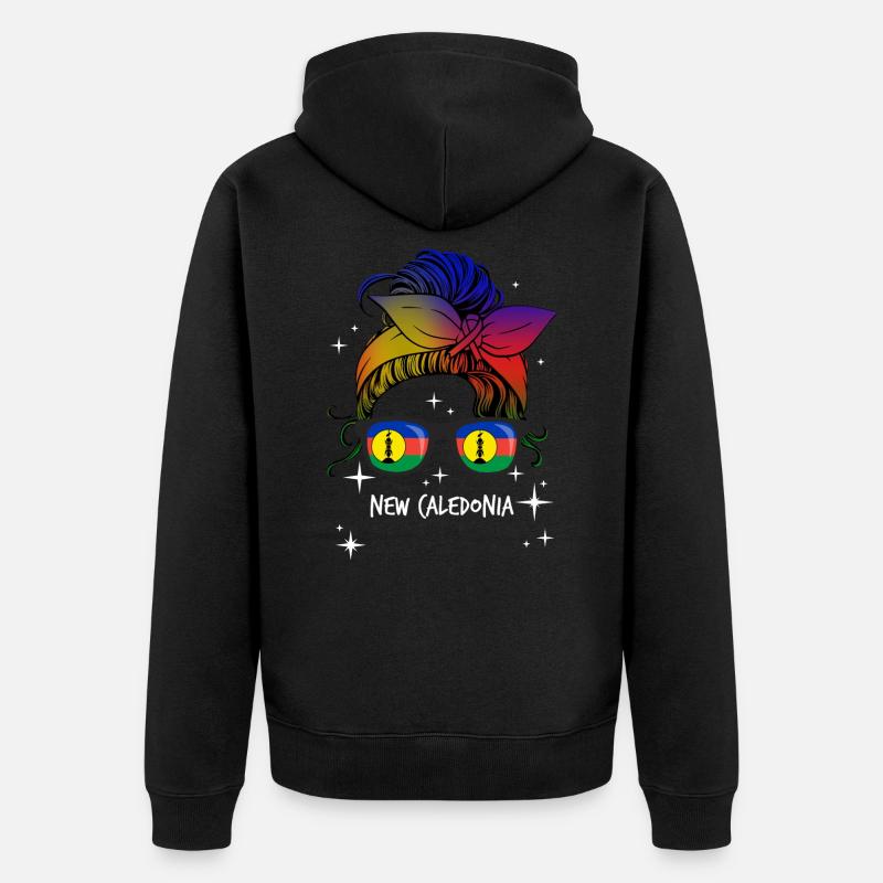 Neukaledonien - Unisex Premium Bio Zip Hoodie - Schwarz