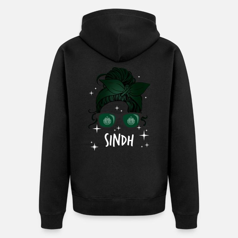 Sindh - Veste à capuche bio Premium Unisexe - noir