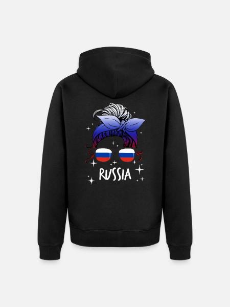 Russie - Veste à capuche bio Premium Unisexe - noir