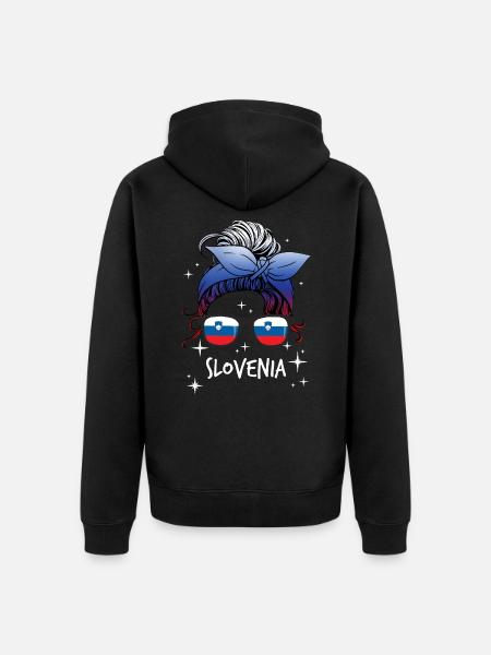 Slovenia - Unisex Premium Organic Zip Hoodie - black