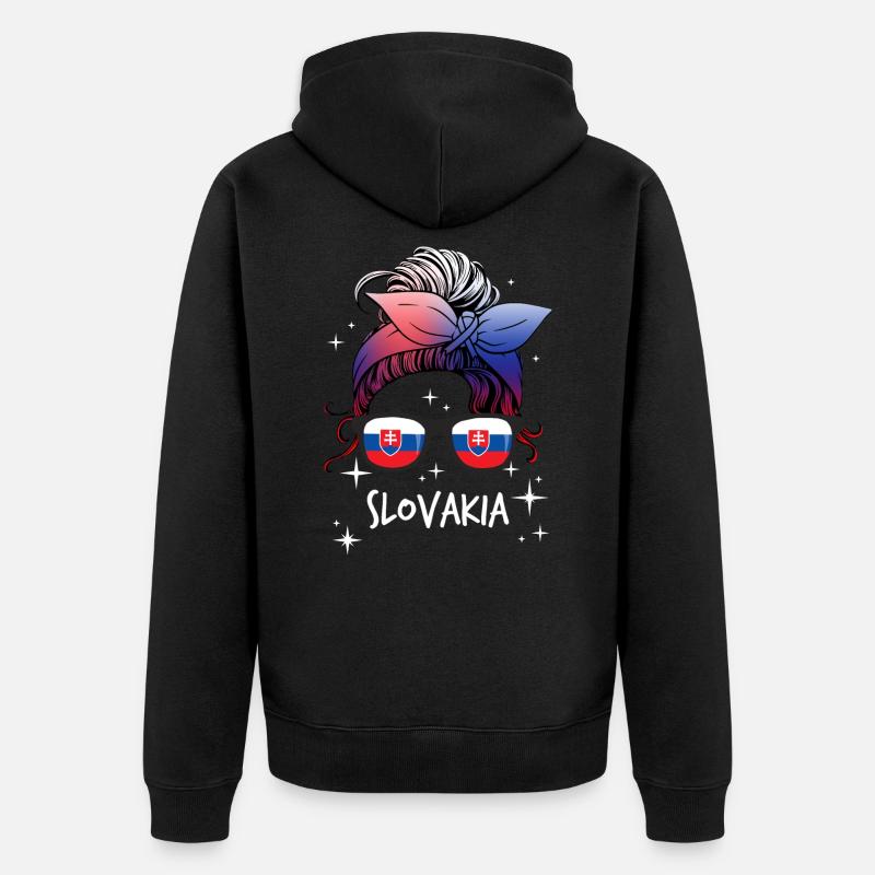 Slovaquie - Veste à capuche bio Premium Unisexe - noir