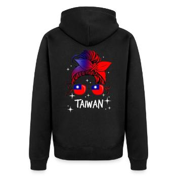 Taïwan - Veste à capuche bio Premium Unisexe - noir - Dos - Nico (187cm)
