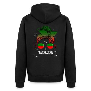 Tatarstan - Veste à capuche bio Premium Unisexe - noir - Dos - Nico (187cm)