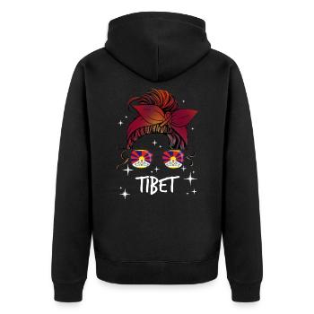 Tibet - Veste à capuche bio Premium Unisexe - noir - Dos - Nico (187cm)