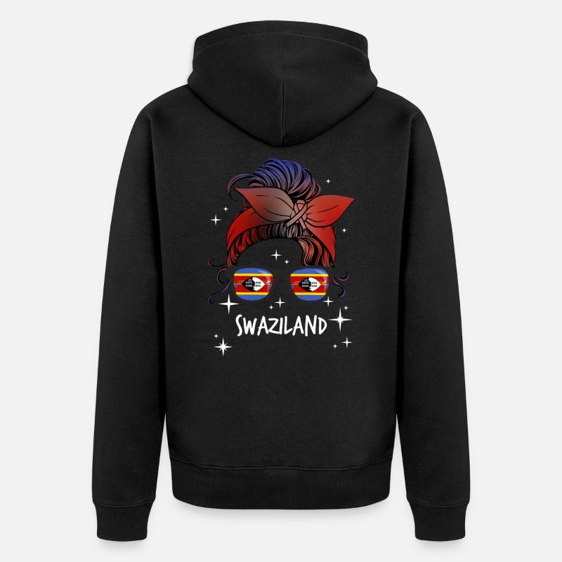 Swaziland - Veste à capuche bio Premium Unisexe - noir