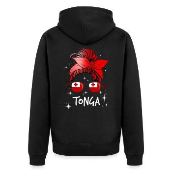 Tonga - Veste à capuche bio Premium Unisexe - noir - Dos - Nico (187cm)