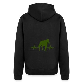 Heartbeat - Étalon Cheval Jument Ross Equestrian - Veste à capuche bio Premium Unisexe - noir - Dos - Nico (187cm)