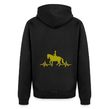 Heartbeat - Étalon Cheval Jument Ross Polo - Veste à capuche bio Premium Unisexe - noir - Dos - Nico (187cm)