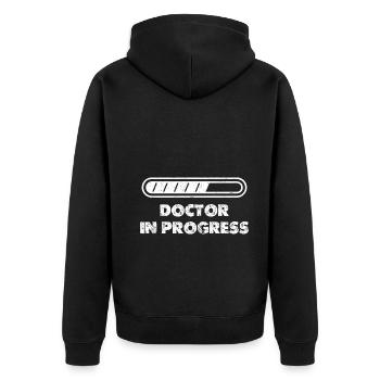 Docteur en médecine du travail Santé médicale Mensonge - Veste à capuche bio Premium Unisexe - noir - Dos - Nico (187cm)