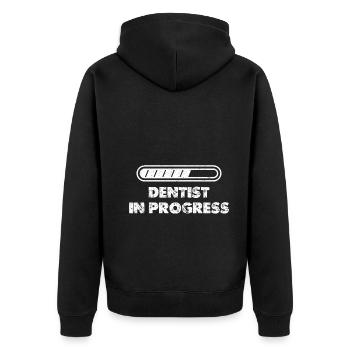 Dentist at work Dental assistant Tooth lover - Unisex Premium Organic Zip Hoodie - black - Back - Nico (187cm)