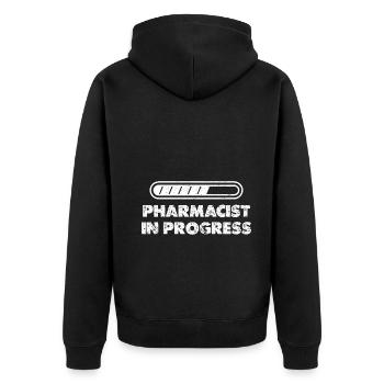 Pharmacist at work Medicine Pharmacy lovers - Unisex Premium Organic Zip Hoodie - black - Back - Nico (187cm)