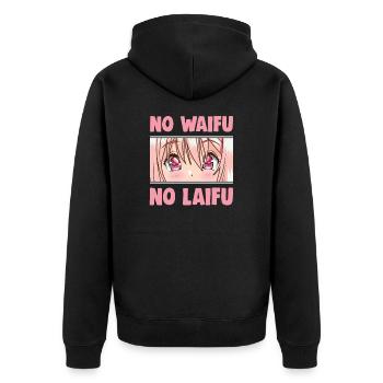 Lustige Otaku Anime Manga Gag - Unisex Premium Bio Zip Hoodie - Schwarz - Hinten - Nico (187cm)