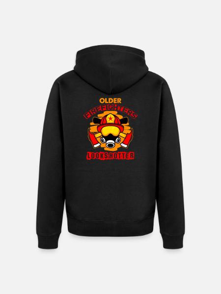 Los bomberos están calientes - camisa divertida - Chaqueta con capucha prémium ecológica unisex - negro