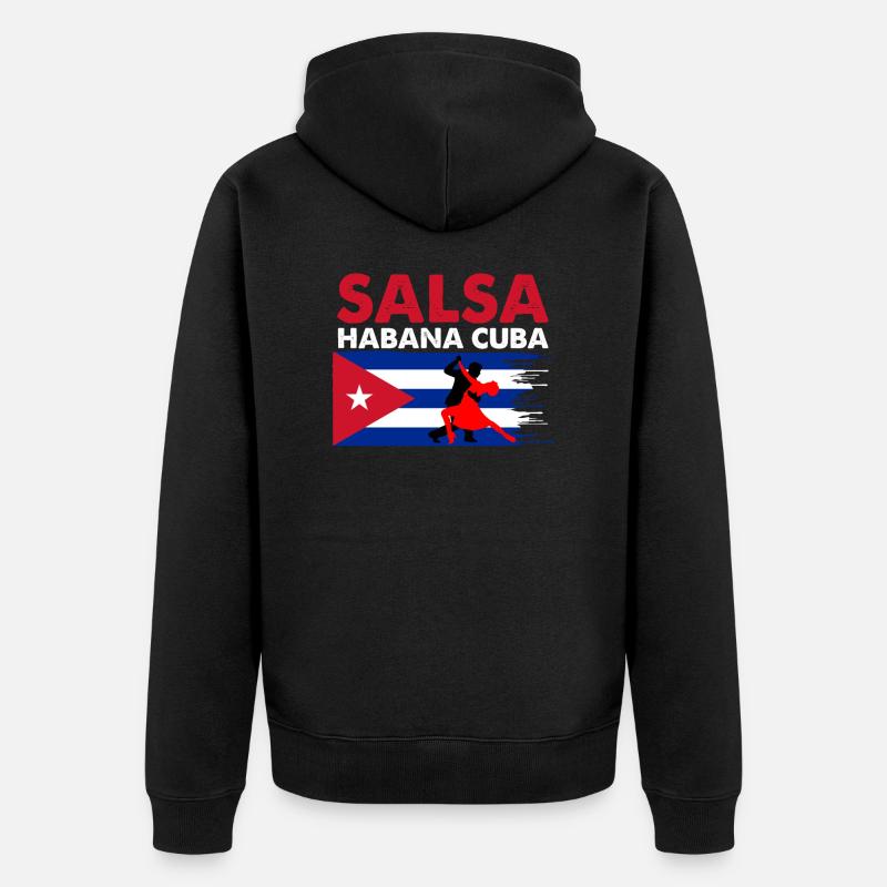 Salsa La Havane Cuba - Veste à capuche bio Premium Unisexe - noir