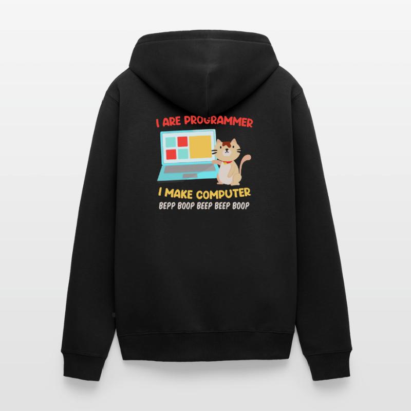 Programmeurs Chats Sort Blague I are Programmeur Veste à capuche bio Premium Unisexe