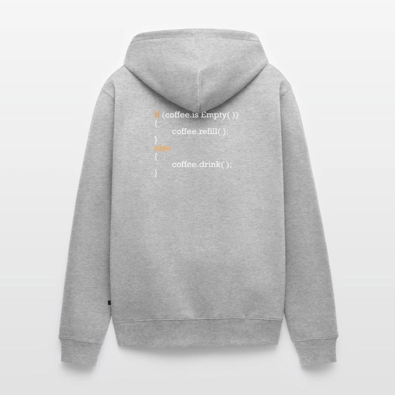 Programmer Coffee Joke Program Code Joke Unisex Premium Organic Zip Hoodie