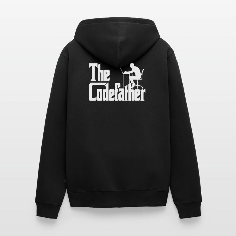 Programmierer Code Entwickler Codefather Spruch Unisex Premium Bio Zip Hoodie