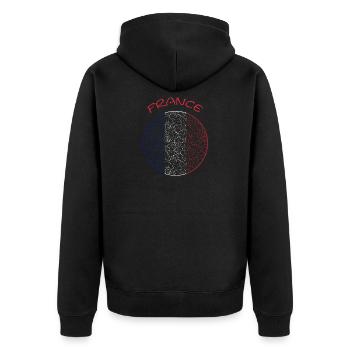 Frankreich France - Veste à capuche bio Premium Unisexe - noir - Dos - Nico (187cm)