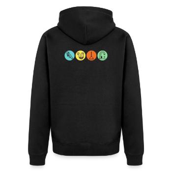 Heating builder plumber plant mechanic gift - Unisex Premium Organic Zip Hoodie - black - Back - Nico (187cm)