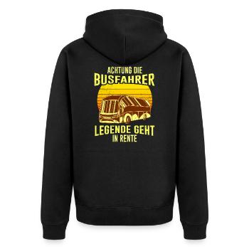Chauffeur de bus Légende à la retraite cadeau Retraite - Veste à capuche bio Premium Unisexe - noir - Dos - Nico (187cm)
