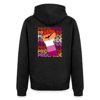 Lesbiennes Pride LGBT Pride Gay Lesbian - Veste à capuche bio Premium Unisexe - noir - Dos - Nico (187cm)