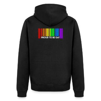 Proud to be Gay Pride LGBT Pride Gay Cadeau - Veste à capuche bio Premium Unisexe - noir - Dos - Nico (187cm)