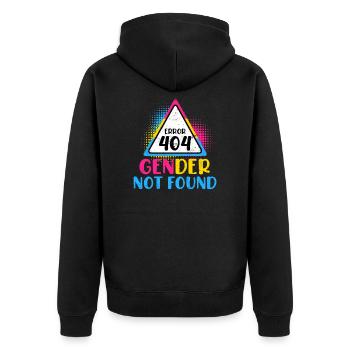 Error 404 Gender not Found Bisexuell Pansexuell - Veste à capuche bio Premium Unisexe - noir - Dos - Nico (187cm)