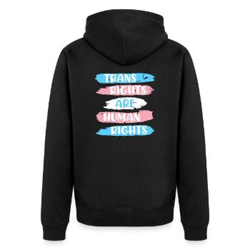 Transights are Human Rights Transgender - Veste à capuche bio Premium Unisexe - noir - Dos - Nico (187cm)