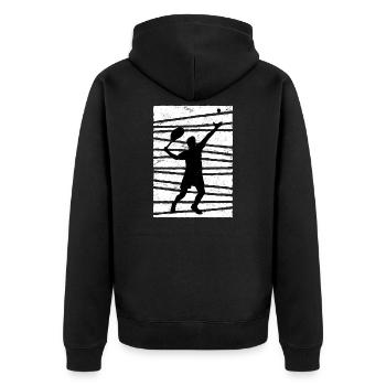 Tennis tennis de tennis - Veste à capuche bio Premium Unisexe - noir - Dos - Nico (187cm)